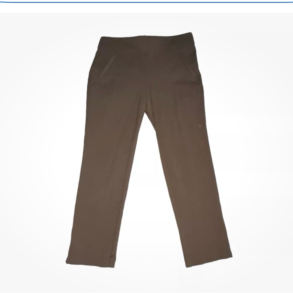 Chicos 1 Pants Fabulously Slimming 8 US 31 waist Ankle Pull on Brown Stretch